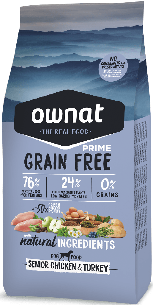 Ownat Dog Gf Prime Senior Chicken & Turkey