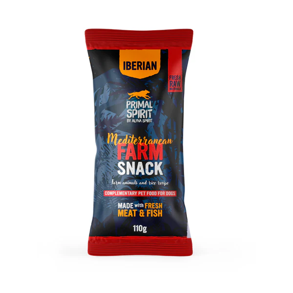 Alpha Spirit Iberian Dog Snacks Mediterranean Farm 110Gr