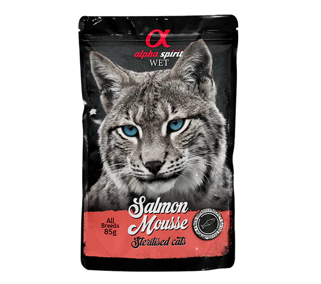 Alpha Spirit Cat Pouch Salmon mousse Sterilized 85g
