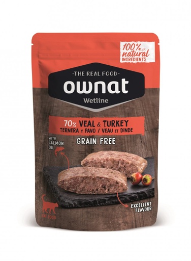 [57001] Ownat Cat Gf Wetline Veal & Turkey 85G