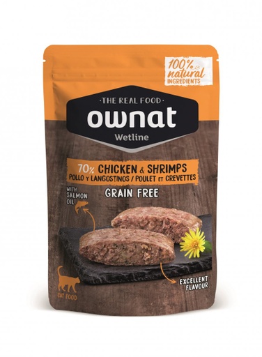 [57003] Ownat Cat Gf Wetline Chicken & Shrimp 85G