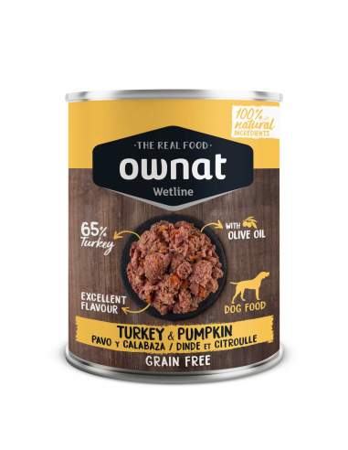 [57018] Ownat Dog Gf Wetline Turkey With Pumpkin 395G