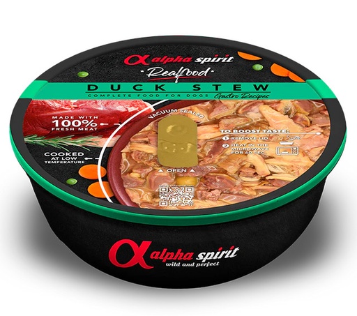 [ALPHD060600650] Alpha Spirit Dog Real Food Duck 280 g