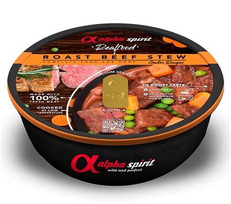 [ALPHD060602750] Alpha Spirit Dog Real Food roast Beef stew 280 g