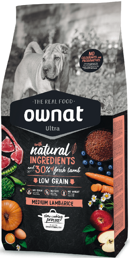 Ownat dog Ultra medium lamb & rice
