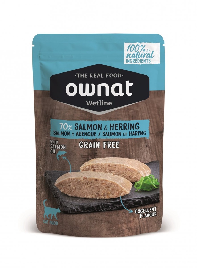 Ownat Cat Gf Wetline Salmon & Herring 85G