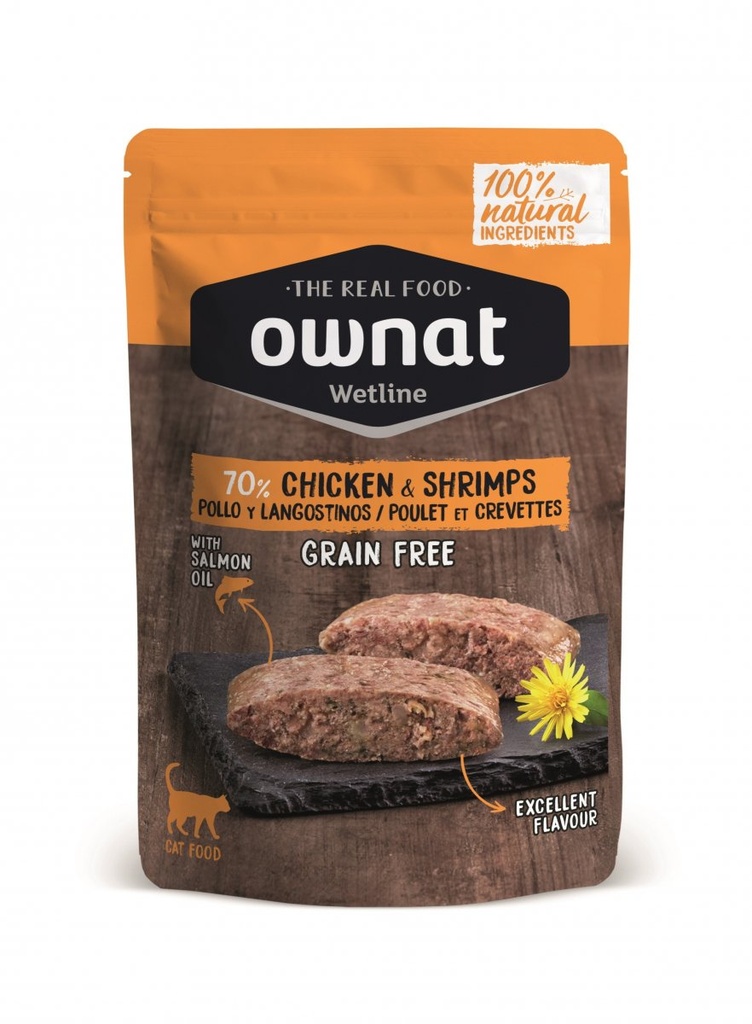 Ownat Cat Gf Wetline Chicken & Shrimp 85G