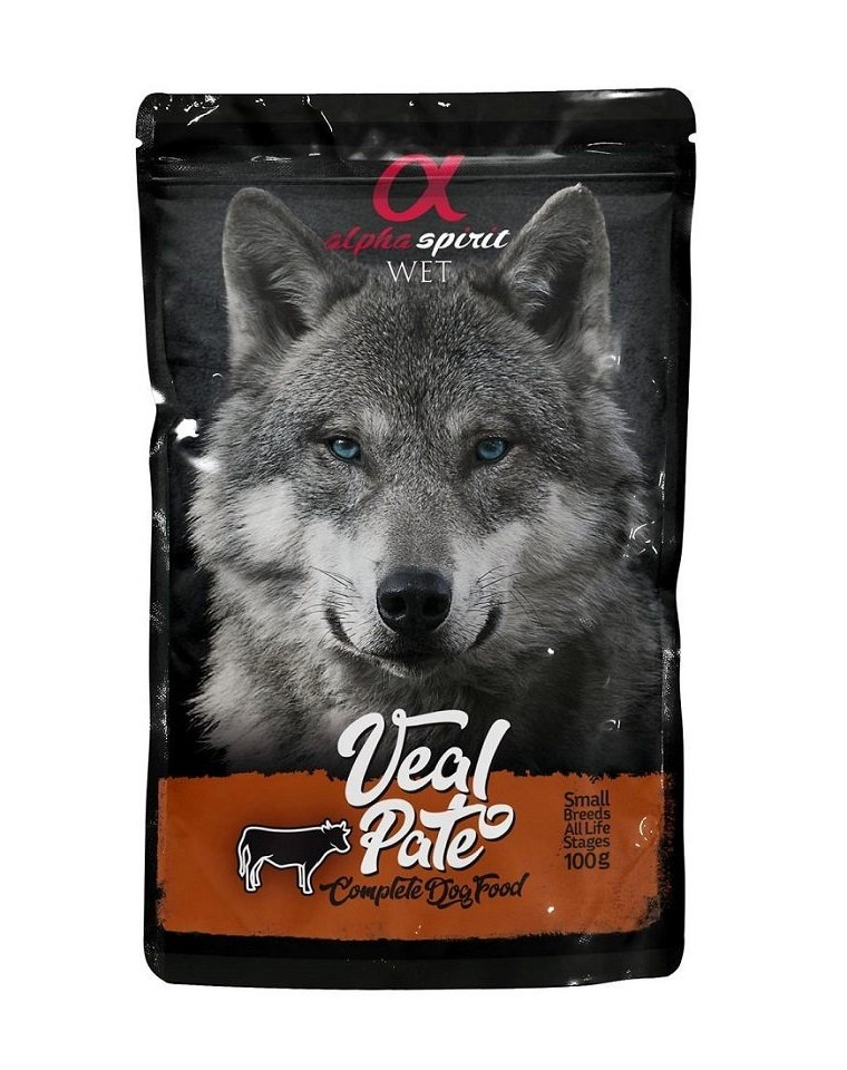 Alpha spirit Dog veal pouch 100g