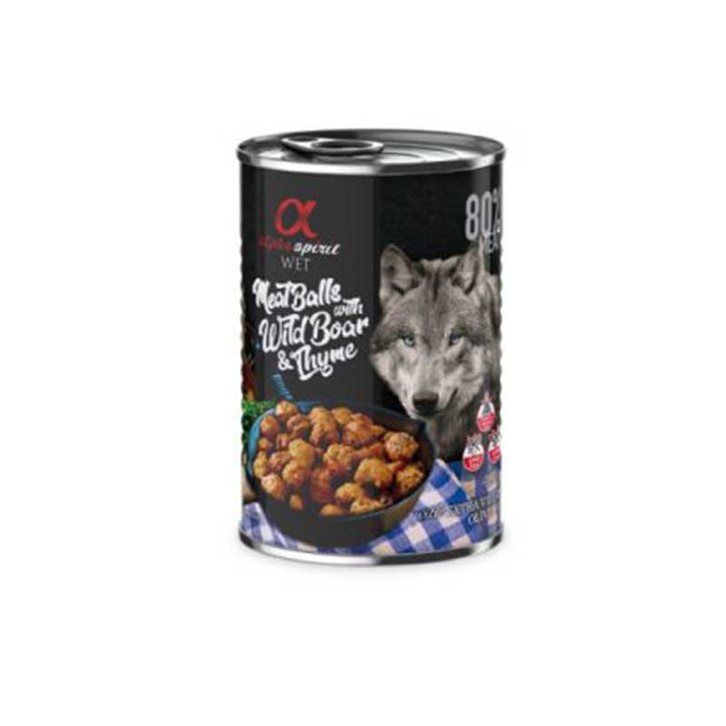 Alpha Spirit Can Meatballs Wild Boar & Thyme 400G