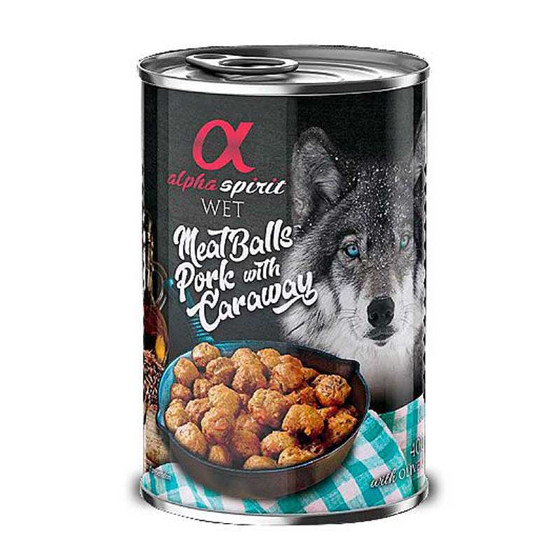 Alpha Spirit Can Meatballs pork & caraway 400g