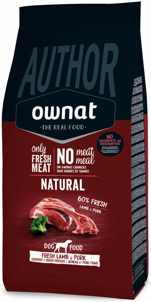 Ownat dog Author fresh lamb & pork