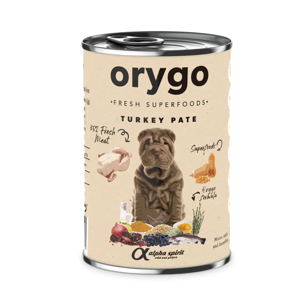 Alpha Spirit Can Wet Food Orygo Turkey With Pumpkin 400Gr