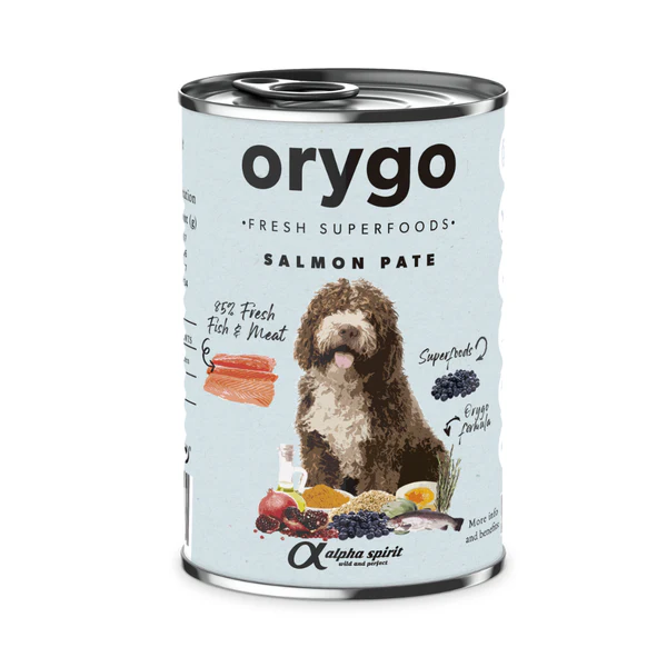 Alpha Spirit Can Wet Food Orygo Salmon With Blueberries 400Gr 