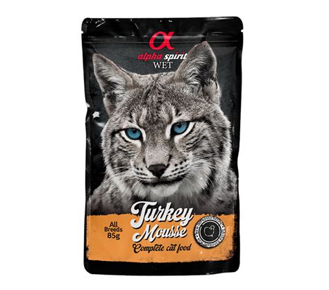 Alpha Spirit Cat Pouch Turkey Mousse 85g