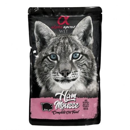 Alpha Spirit Cat Pouch Ham Mousse 85g