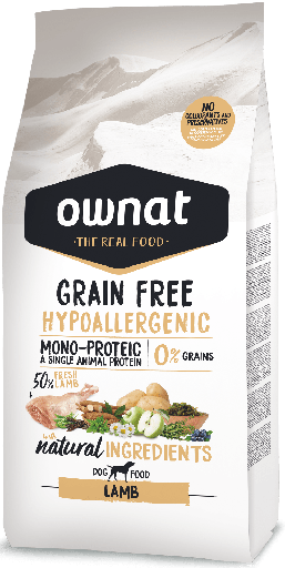 Ownat dog gf Care hypoallergenic lamb