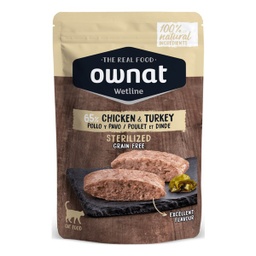 [057005] Ownat chat gf Wetline stérilisé poulet & dinde 85g