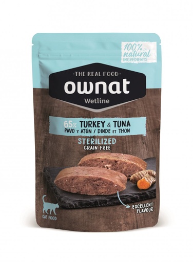 [57006] Ownat cat gf Wetline sterilized turkey & tuna 85g
