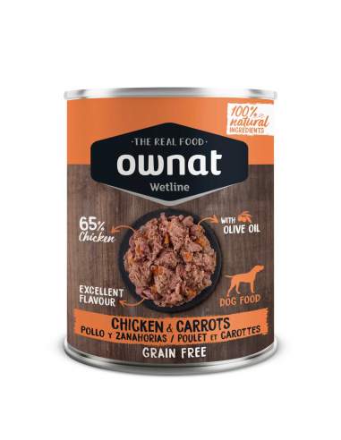 [57019] Ownat dog gf Wetline chicken with carrots 395g