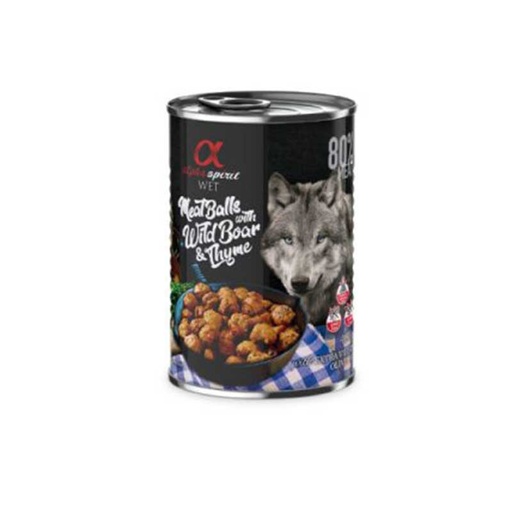 [20114] Alpha Spirit Can Meatballs wild boar & thyme 400g