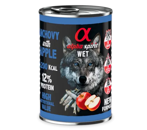 [ALPHD040005512] Alpha Spirit Can Anchovy With Apple Dog 400G
