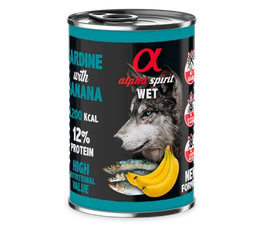 [ALPHD040005612/82.2] Alpha Spirit Can Sardine with banana dog 400g