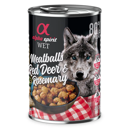 [20154] Alpha Spirit Can Meatballs Deer With Rosemary Meatballs 400 G