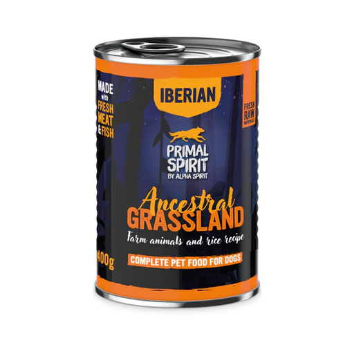 [PRIMD060007812] Alpha Spirit Iberian Can Ancestral Grassland Wet Food For Dogs 400Gr