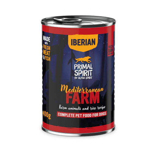 [PRIMD060007512] Alpha Spirit Iberian Can Mediterranean Farm Wet Food For Dogs 400Gr