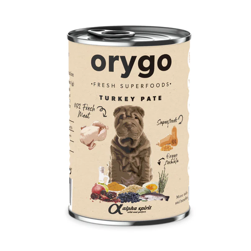 [ORYGD060009012] Alpha Spirit Can Wet Food Orygo Turkey With Pumpkin 400Gr